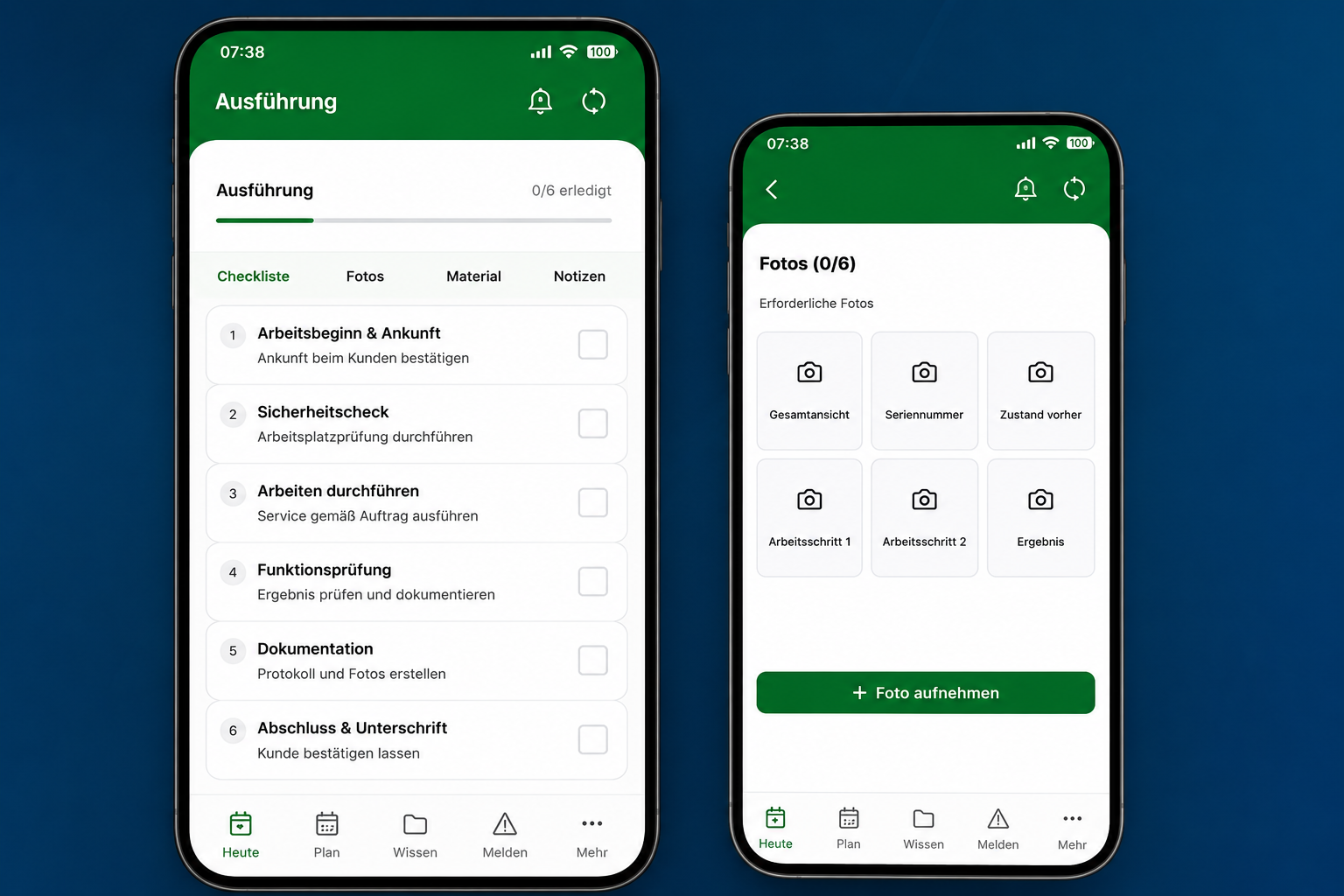 Anonymisierte mobile Einsatz-App mit Checkliste und Fotodokumentation